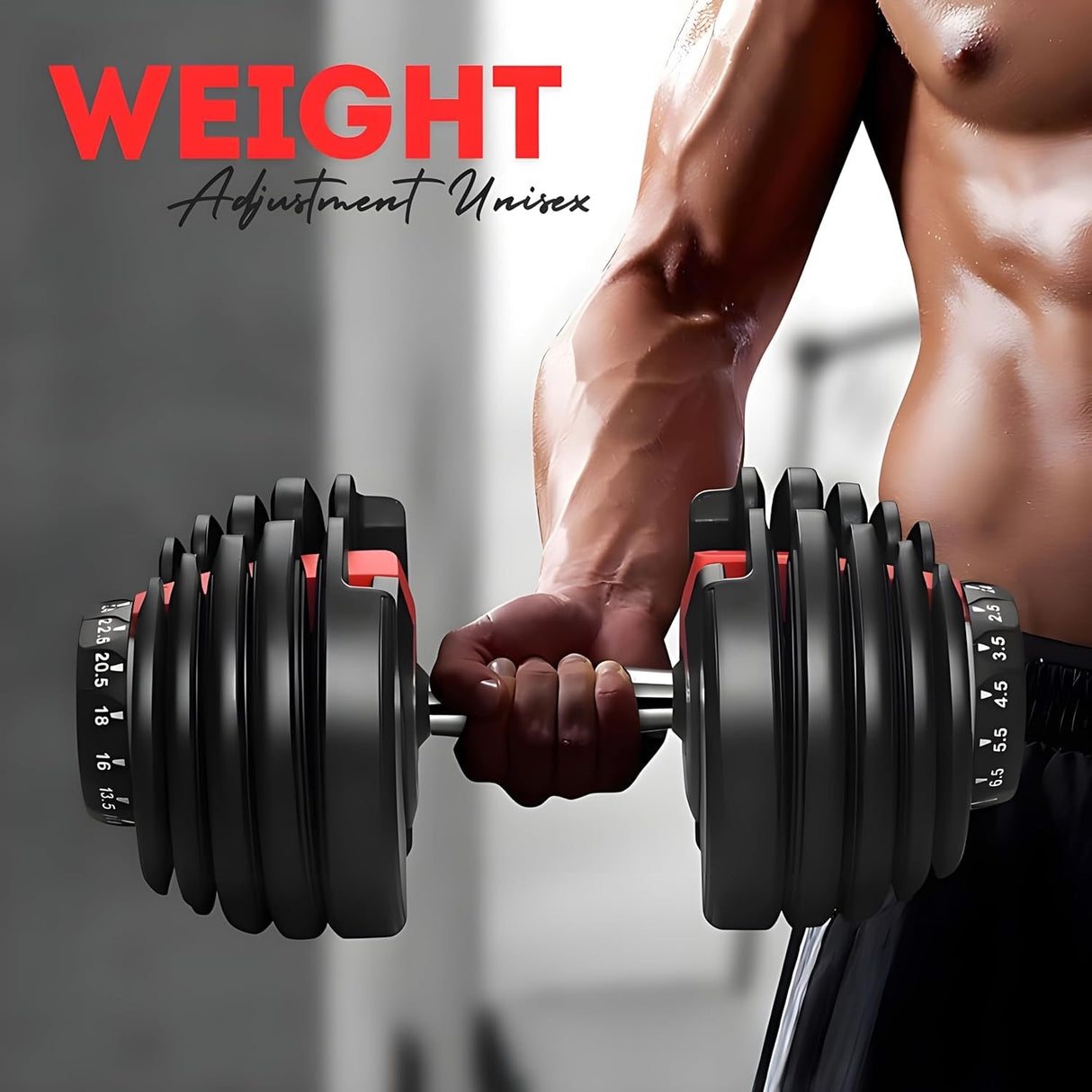 Adjustable 15-Gear Dumbbell